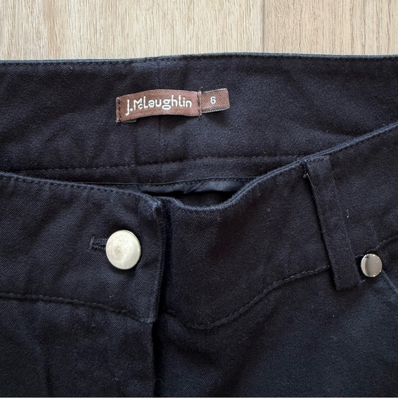 J. McLaughlin Women’s Cotton Stretch Classic Mid-Rise Jeans Black Size 6 EUC - Picture 5 of 11